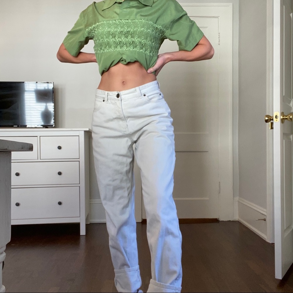 LANDS END HIGH RISE JEANS!